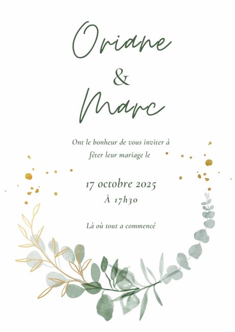 Faire-part de mariage A6